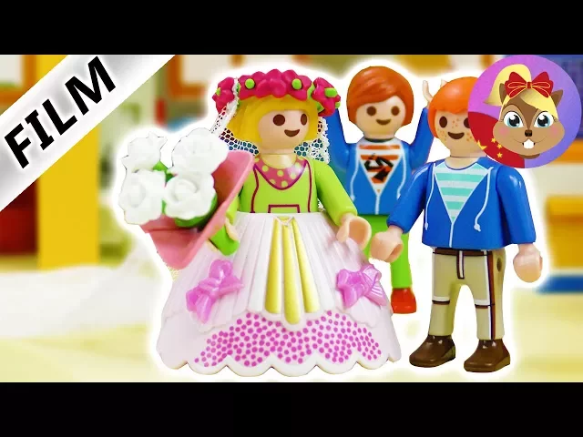 摩比游戏 playmobil 玩偶影片 阳光幼儿园的婚礼 小尤和米娅
